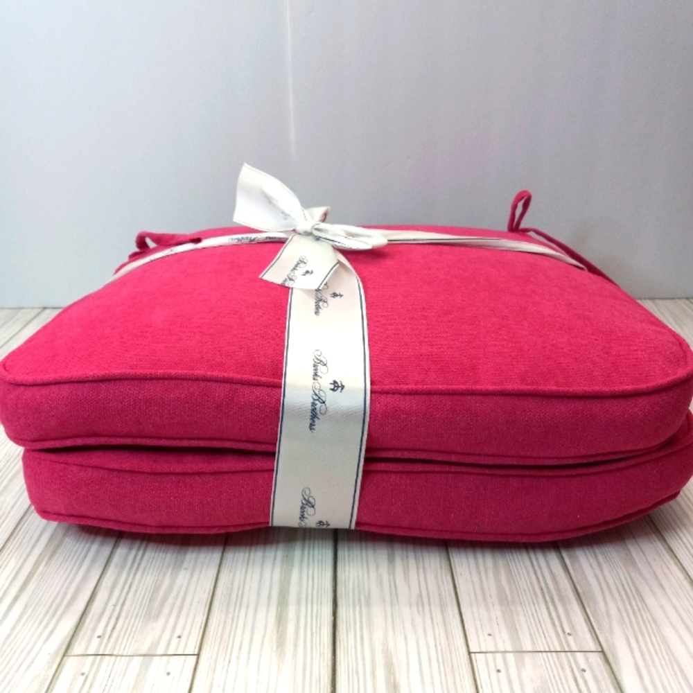 Brooks Brothers Pink Chair Pads 2 Pack - Picture 3 of 6
